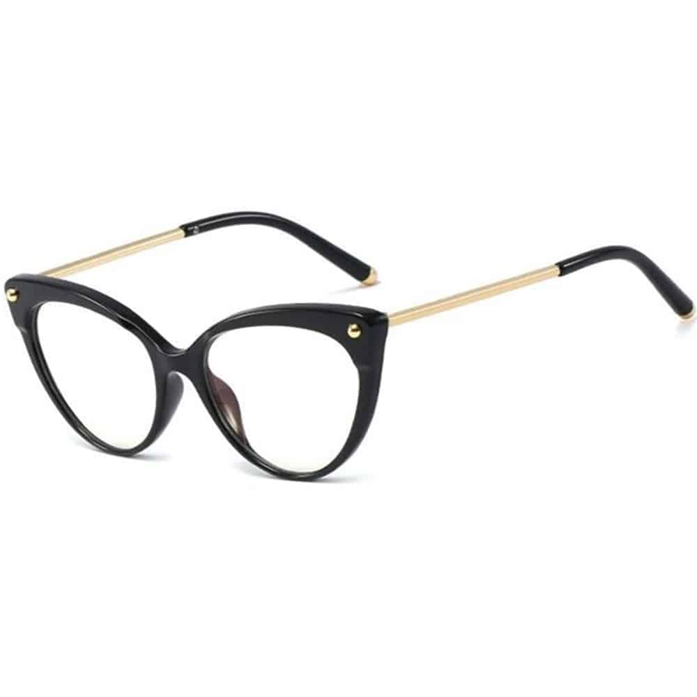 Techsuit - Γυαλιά Anti-Blue Light Reflex TR90 (F93308) - Cat Eye - Λαμπερό Μαύρο One Size