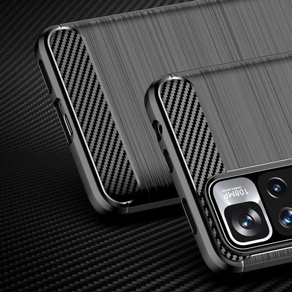 Techsuit Carbon Silicone - θήκη για Xiaomi Redmi Note 11 Pro+ 5G - Μαύρο 4