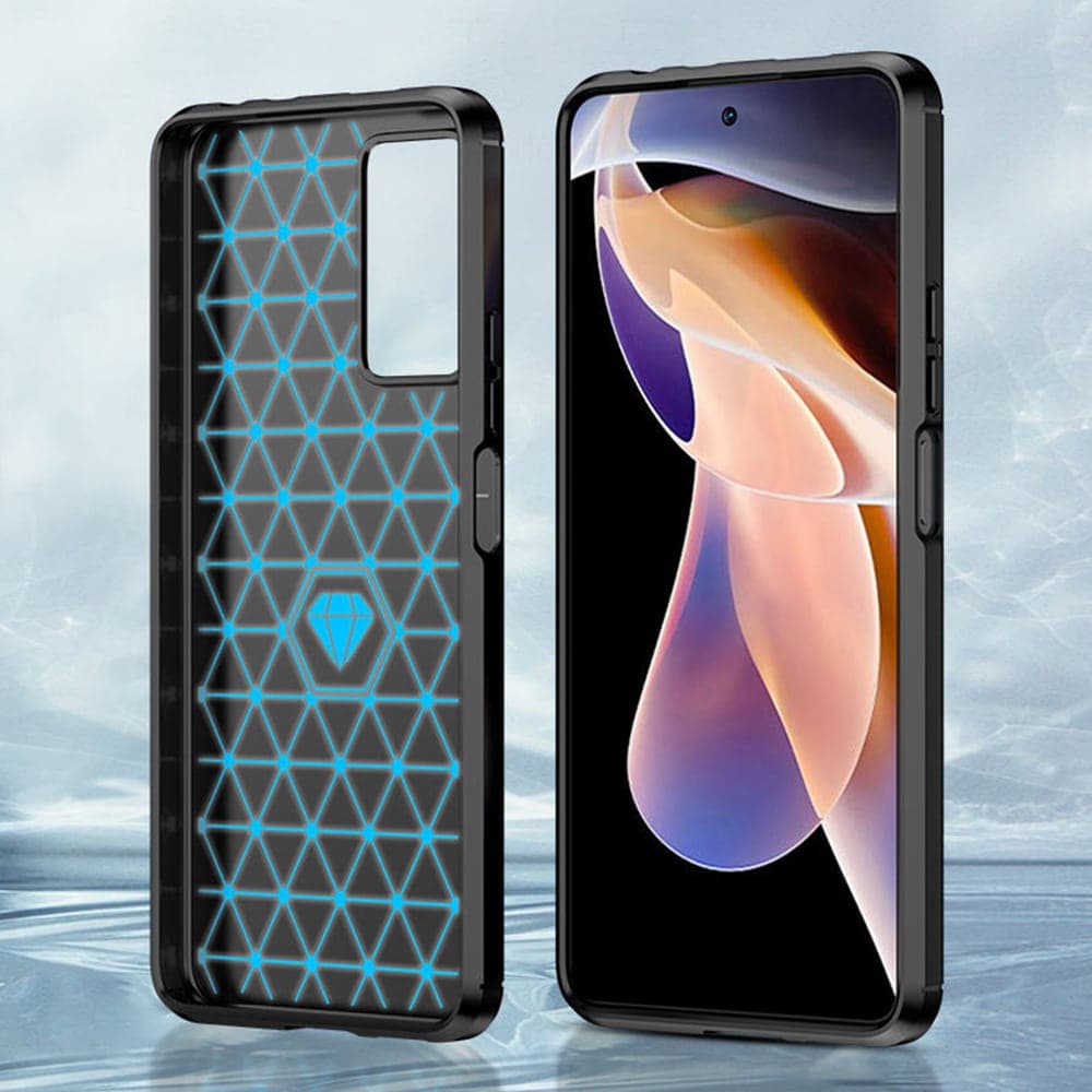 Techsuit Carbon Silicone - θήκη για Xiaomi Redmi Note 11 Pro+ 5G - Μαύρο 6