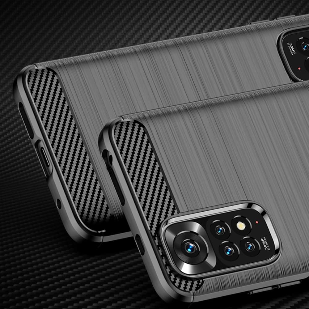 Techsuit Carbon Silicone - θήκη για Xiaomi Redmi Note 11 - Μαύρο 5