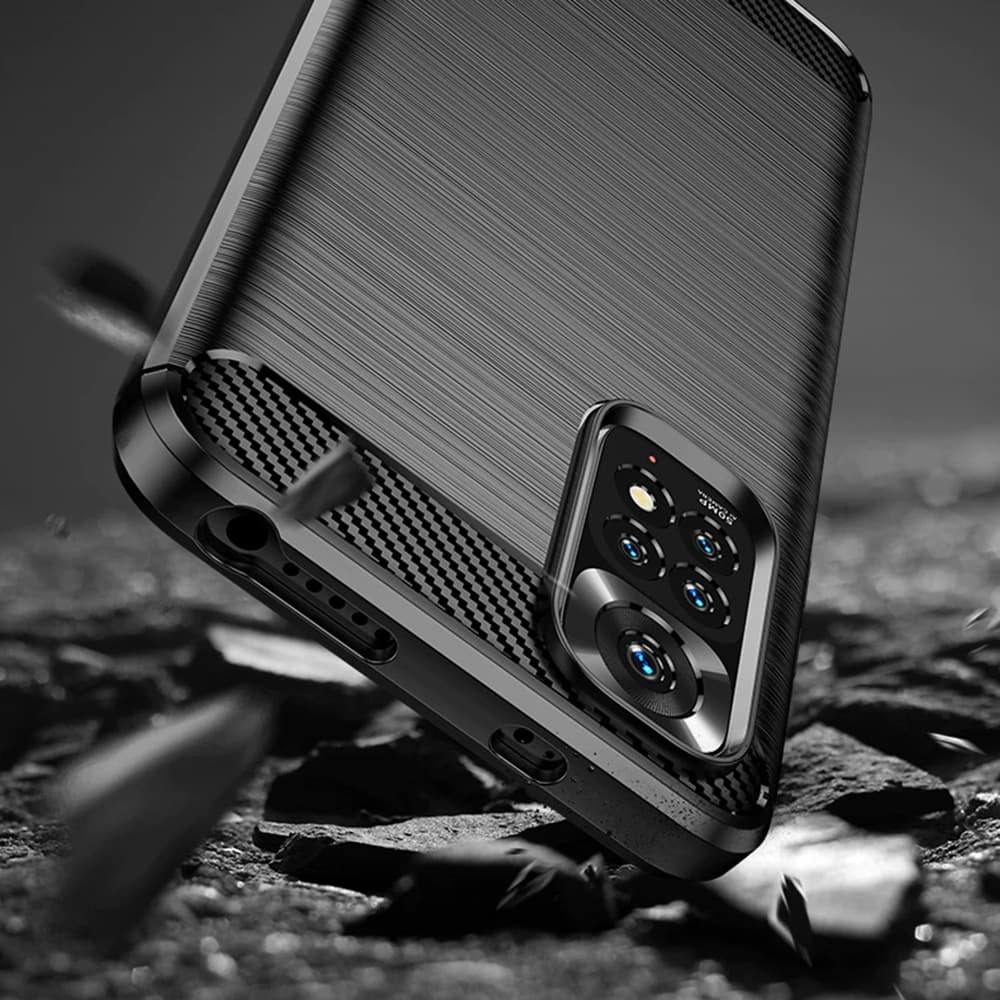 Techsuit Carbon Silicone - θήκη για Xiaomi Redmi Note 11 - Μαύρο 6