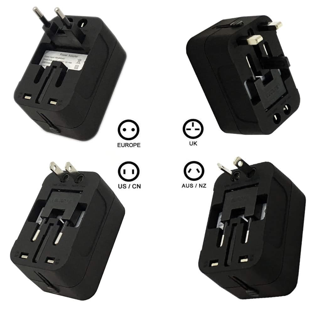 Techsuit - Προσαρμογέας Ταξιδίου (HHT202) - 2 x USB, EU, UK, AUS, US - Λευκό 5