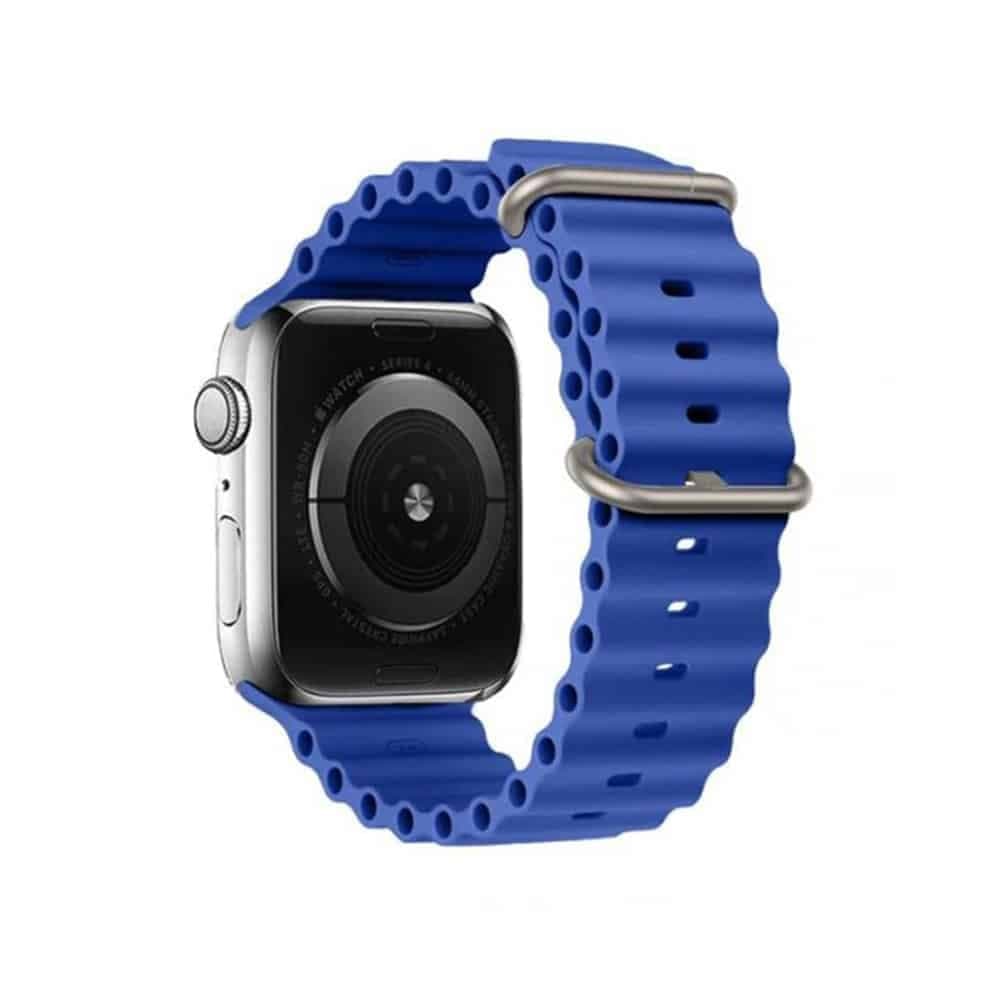 Techsuit - Watchband (W038) - Apple Watch 1/2/3/4/5/6/7/8/9/10/11/SE/SE 2/SE 3 (38/40/41/42mm) - Blue 2