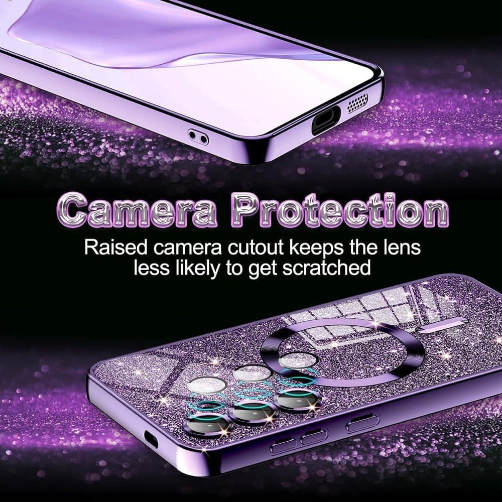 Techsuit Luxury Glitter - θήκη για Samsung Galaxy S22 Ultra 5G - Μαύρο 5