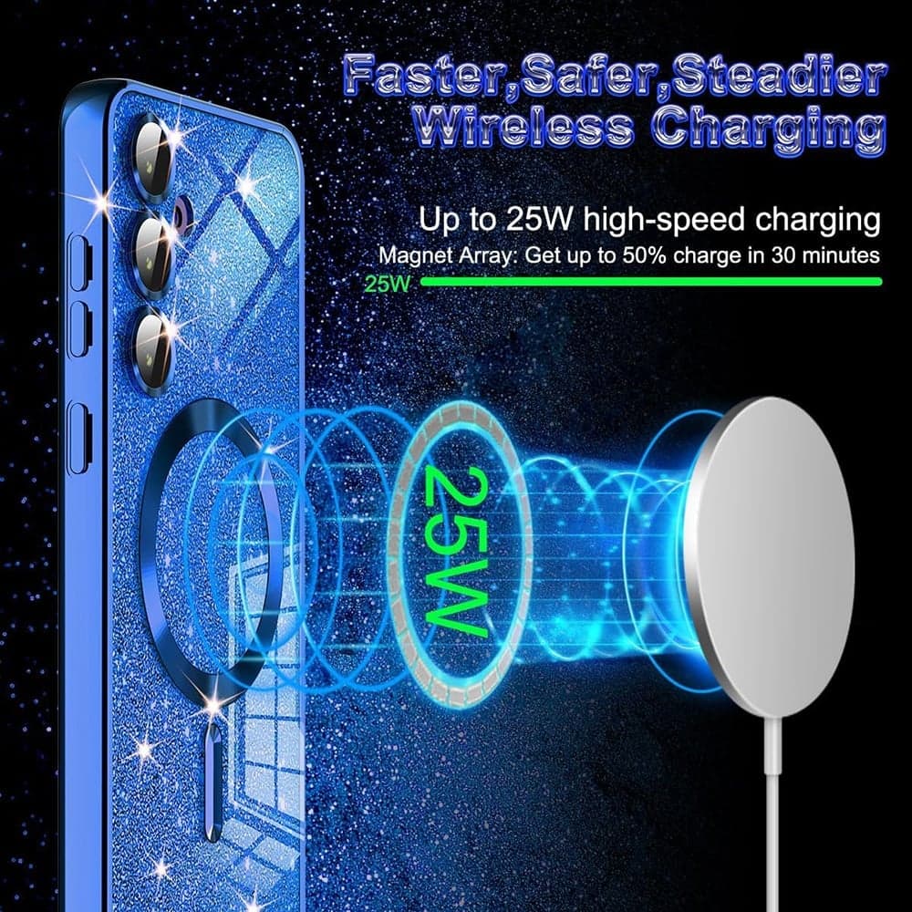 Techsuit Luxury Glitter - θήκη για Samsung Galaxy S22 Ultra 5G - Μαύρο 2