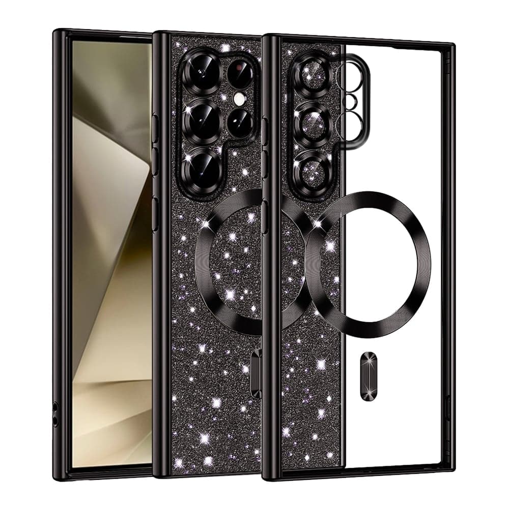 Techsuit Luxury Glitter - θήκη για Samsung Galaxy S22 Ultra 5G - Μαύρο