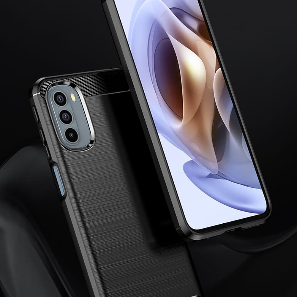 Techsuit Carbon Silicone - θήκη για Motorola Moto G31 - Μαύρο 4