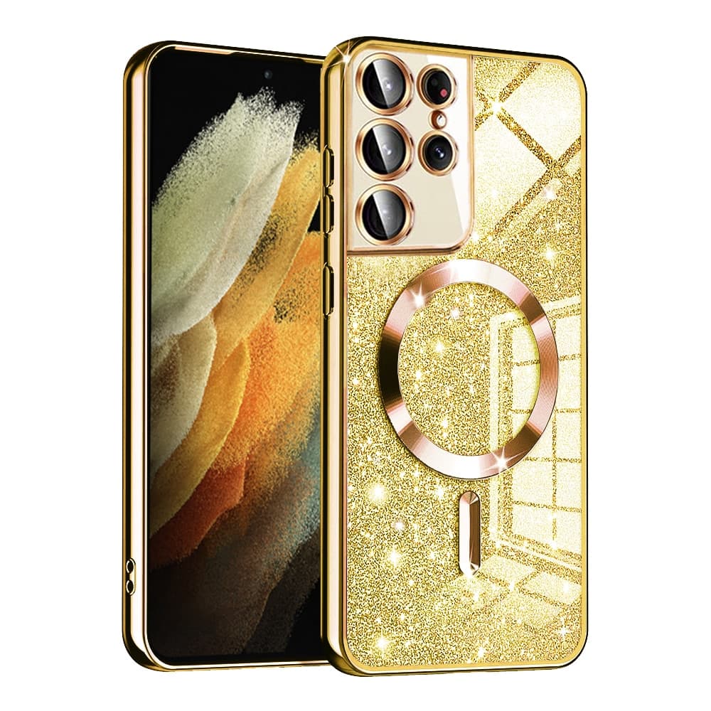 Techsuit Luxury Glitter - θήκη για Samsung Galaxy S21 Ultra 5G - Χρυσό
