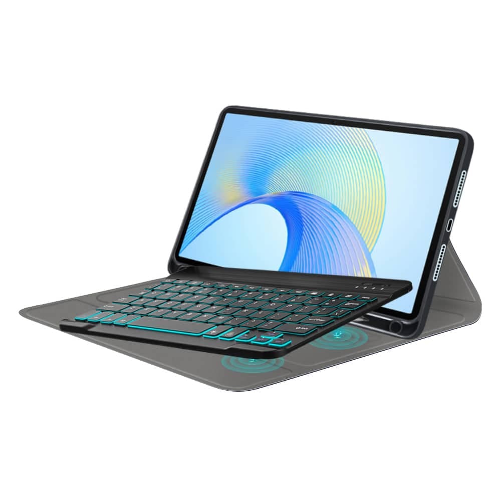 Techsuit - CozyTab Case (with Pencil Holder/RGB Wireless Magnetic Keyboard) - Honor Pad X9 / X8 Pro - Black 2