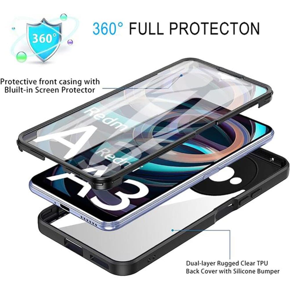 Techsuit ColorVerse 360 Series - θήκη για Xiaomi Redmi A3 / A3x - Μαύρο 2