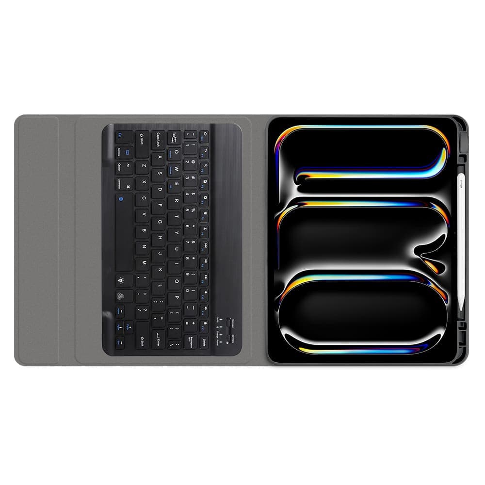 Techsuit - CozyTab Case (with Pencil Holder/RGB Wireless Magnetic Keyboard) - iPad Pro 11 (2024) - Black 3