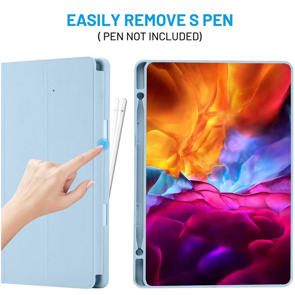 Techsuit - Flex Trifold (με θήκη για stylus) - Samsung Galaxy Tab S6 Lite (2020/2022/2024) - Ουράνιο Μπλε 3