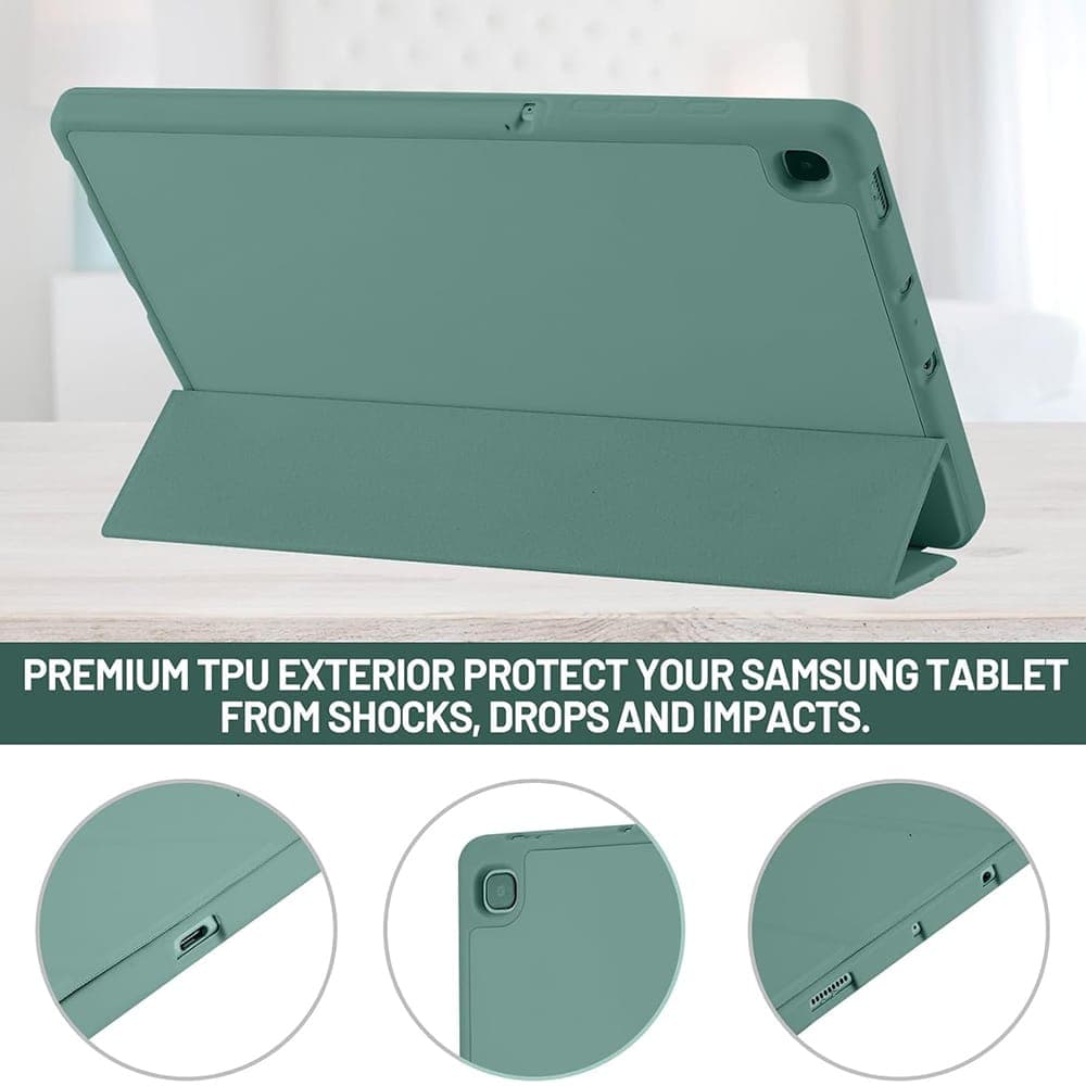 Techsuit - Flex Trifold (με θήκη για stylus) - Samsung Galaxy Tab S6 Lite (2020/2022/2024) - Πράσινο 3