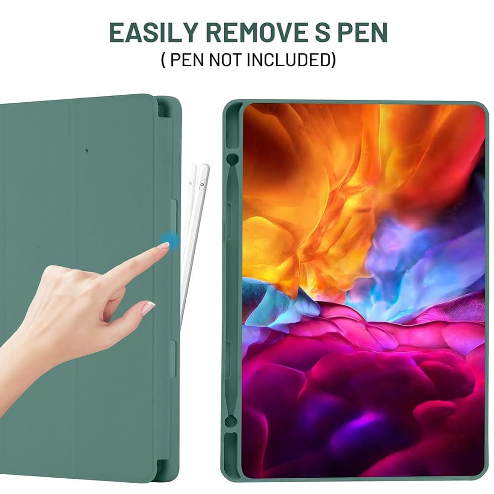 Techsuit - Flex Trifold (με θήκη για stylus) - Samsung Galaxy Tab S6 Lite (2020/2022/2024) - Πράσινο 2
