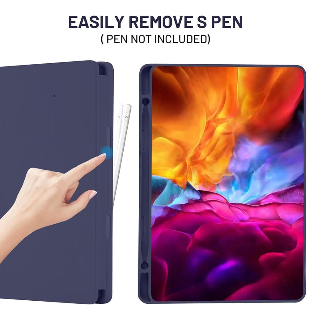 Techsuit - Flex Trifold (με θήκη για stylus) - Samsung Galaxy Tab S6 Lite (2020/2022/2024) - Σκούρο Μπλε 3