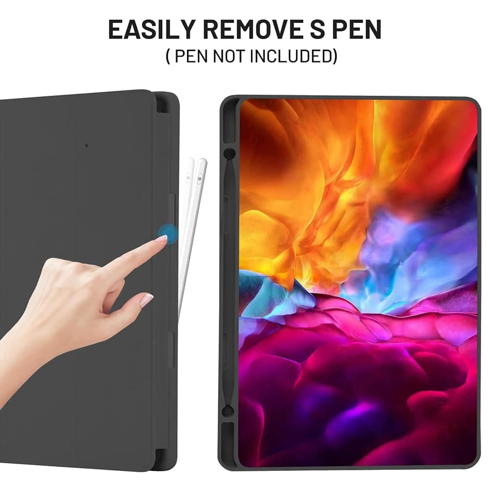 Techsuit - Flex Trifold (with Pencil Holder) - Samsung Galaxy Tab S6 Lite (2020/2022/2024) - Black 5