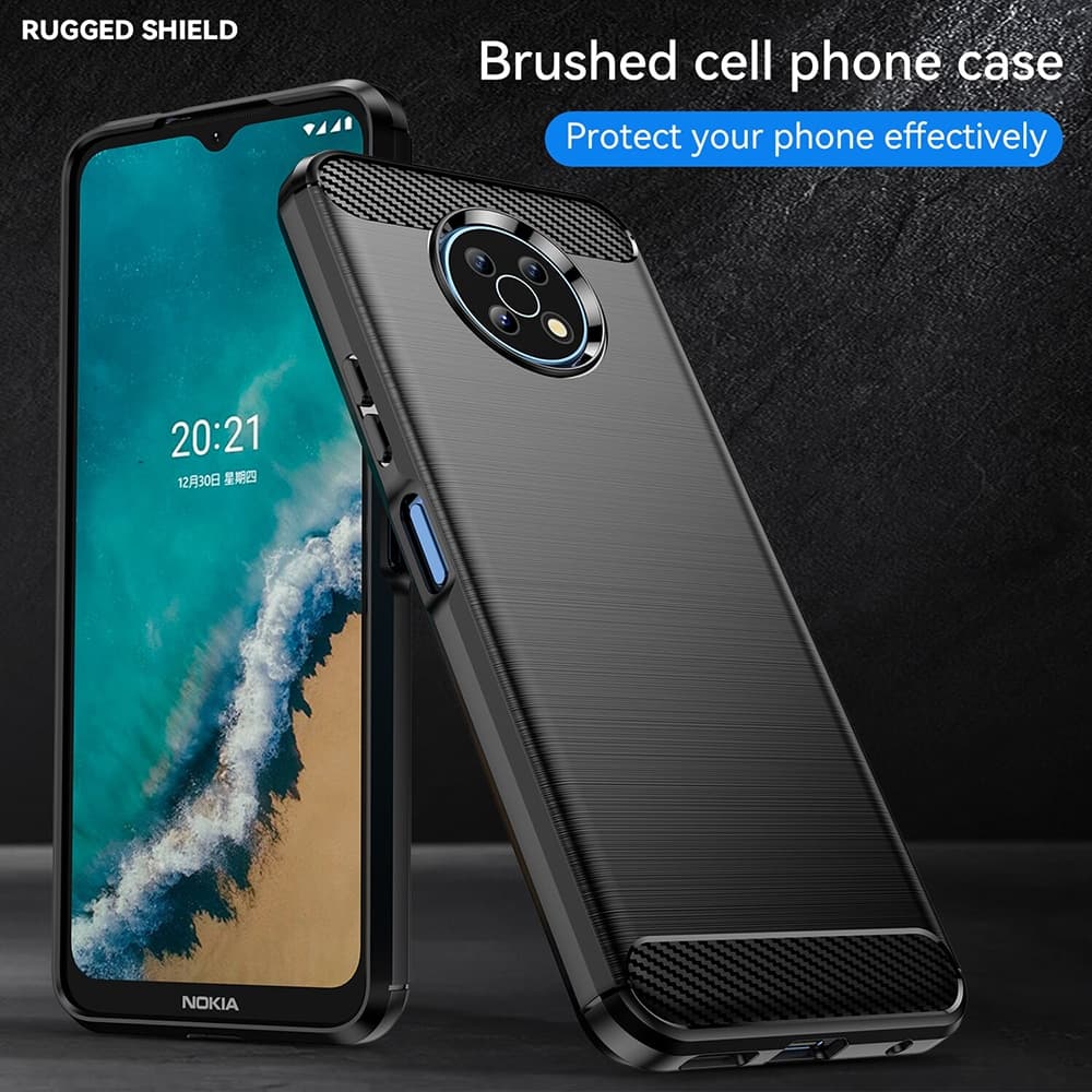 Techsuit Carbon Silicone - θήκη για Nokia G50 - Μαύρο 3