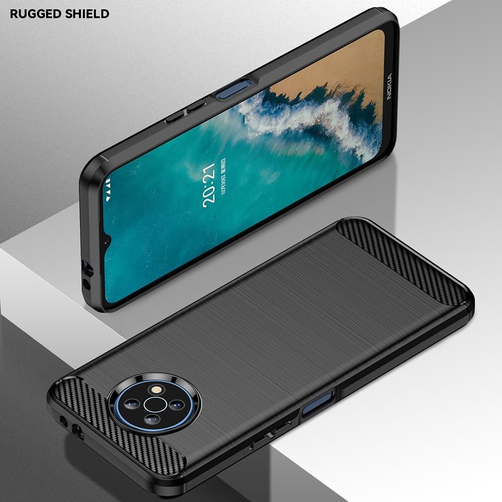 Techsuit Carbon Silicone - θήκη για Nokia G50 - Μαύρο 6