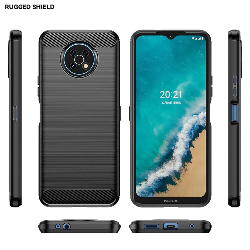 Techsuit Carbon Silicone - θήκη για Nokia G50 - Μαύρο 7