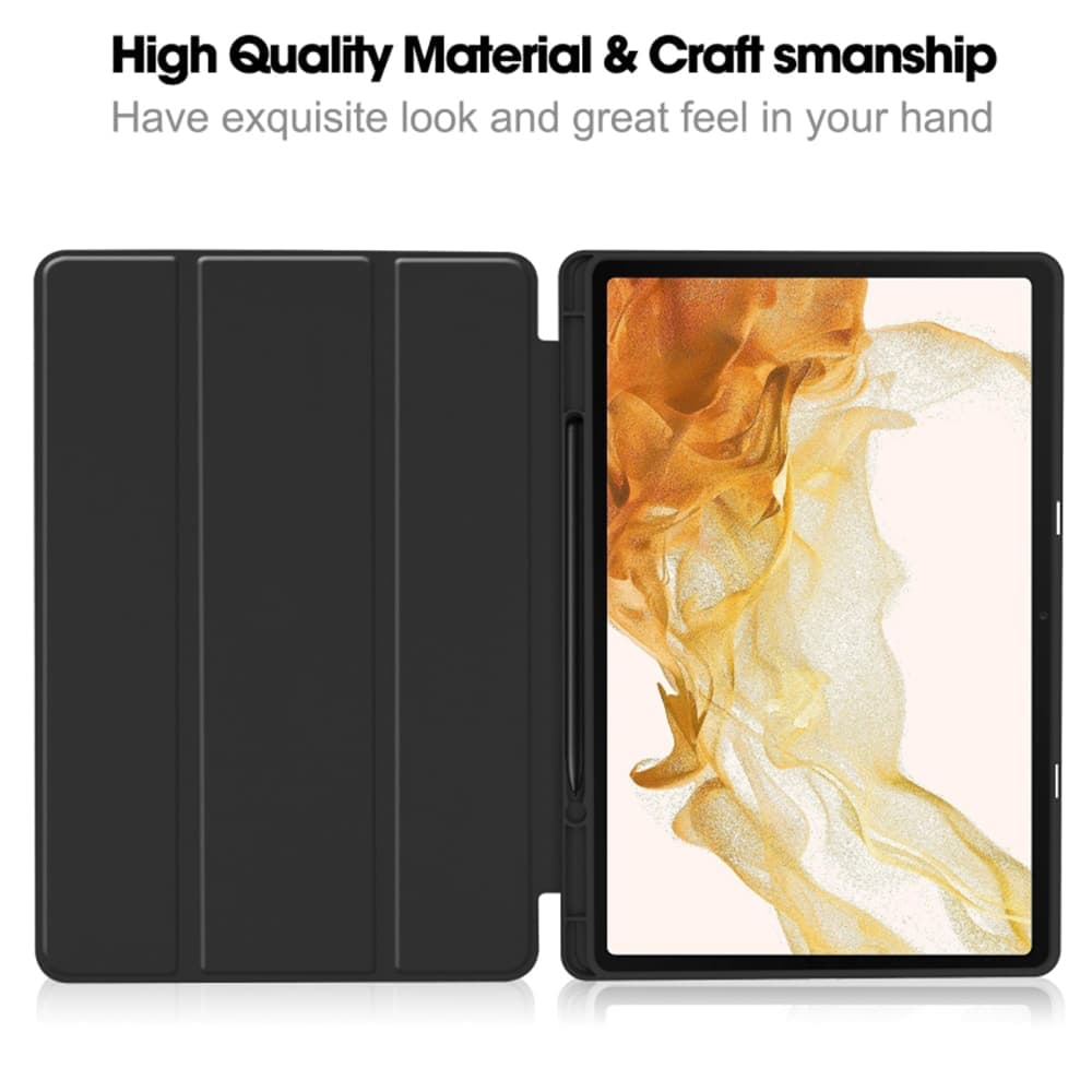 Techsuit - Flex Trifold (με Θήκη για Μολύβι) - Samsung Galaxy Tab S8 Ultra - Μαύρο 3