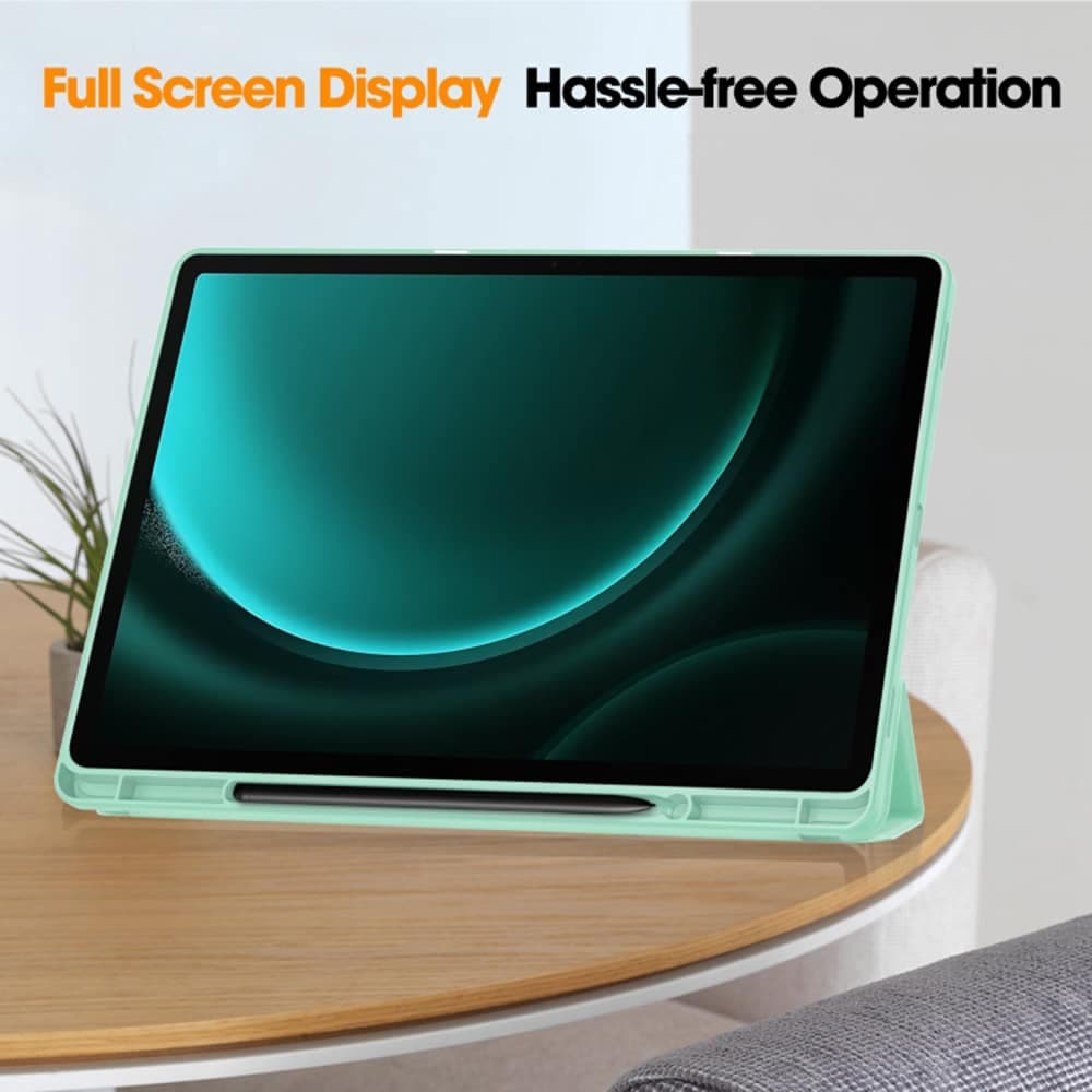 Techsuit - Flex Trifold (με Θήκη για Μολύβι) - Samsung Galaxy Tab S9 Plus - Πράσινο Matcha 5