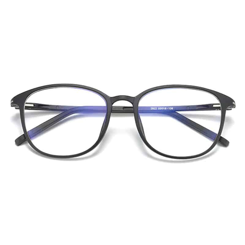 Techsuit - Γυαλιά Anti-Blue Light Reflex PC (F2822) - Στρογγυλά - Λαμπερό Μαύρο One Size 5