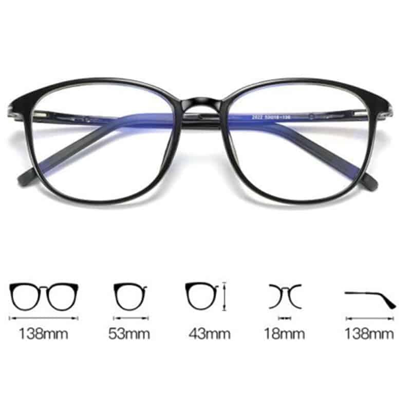 Techsuit - Γυαλιά Anti-Blue Light Reflex PC (F2822) - Στρογγυλά - Λαμπερό Μαύρο One Size 6