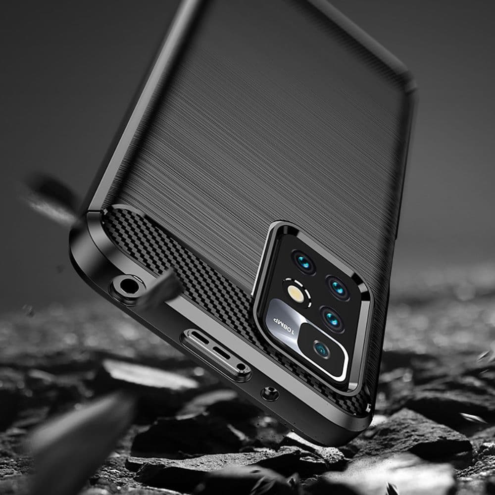 Techsuit Carbon Silicone - θήκη για Xiaomi Redmi 10 - Μαύρο 4