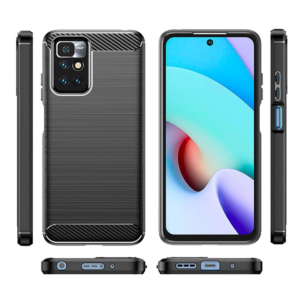 Techsuit Carbon Silicone - θήκη για Xiaomi Redmi 10 - Μαύρο 5