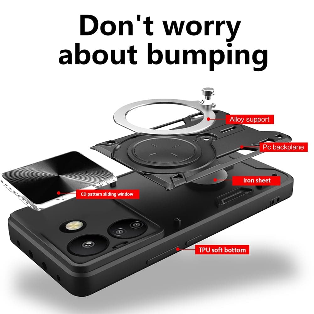 Techsuit CamGuard Pro - θήκη για Xiaomi Redmi 13C - Μαύρο 2