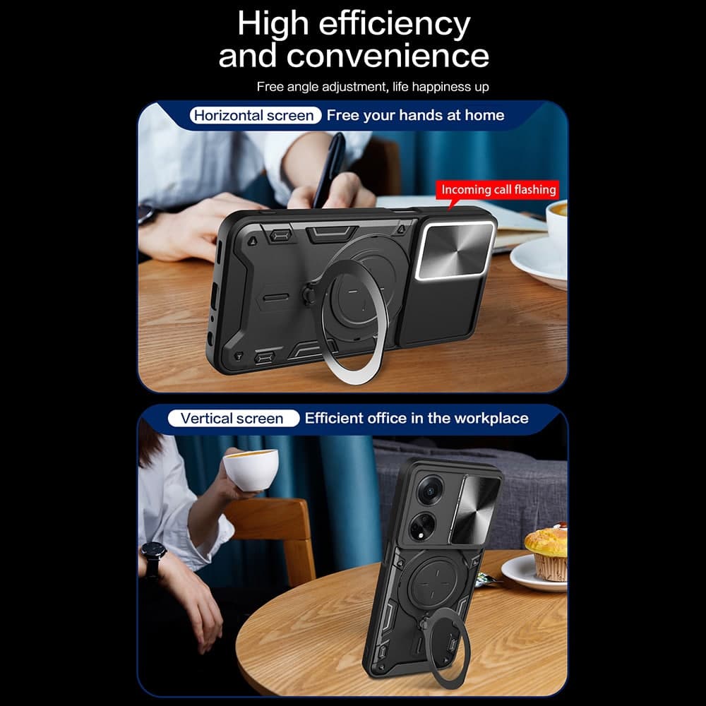 Techsuit CamGuard Pro - θήκη για Oppo A98 - Μαύρο 6