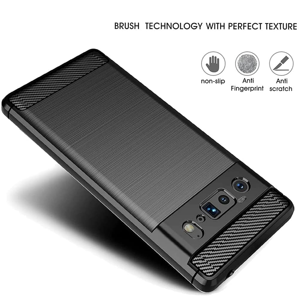 Techsuit Carbon Silicone - θήκη για Google Pixel 6 Pro - Μαύρο 3