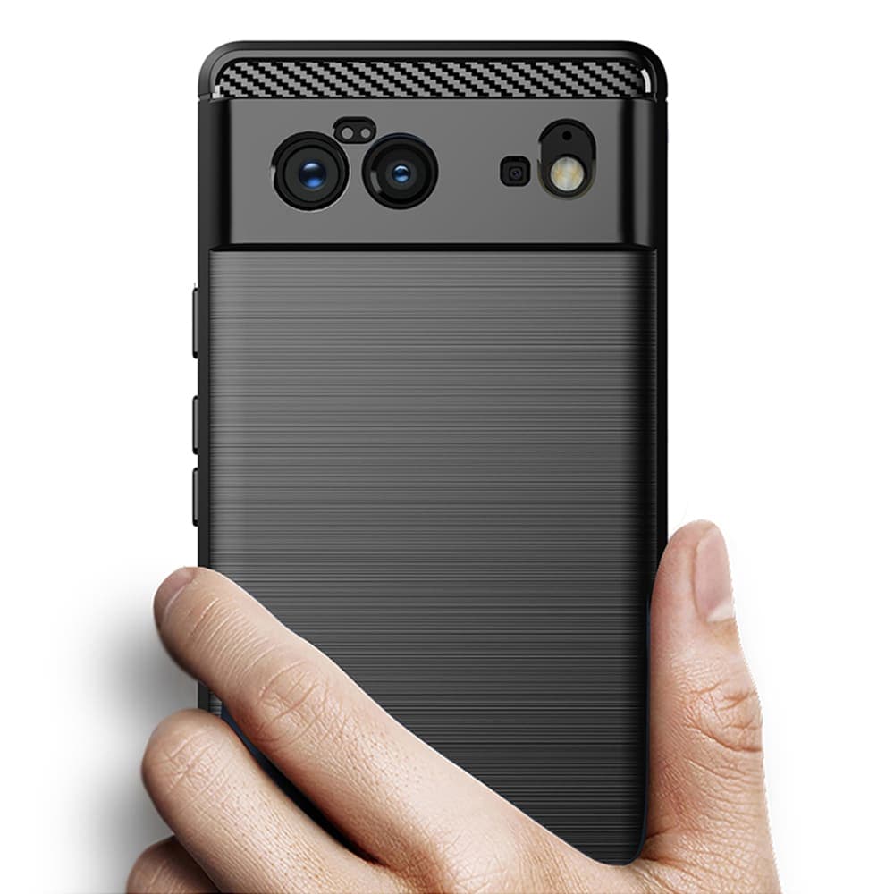 Techsuit Carbon Silicone - θήκη για Google Pixel 6 - Μαύρο 2