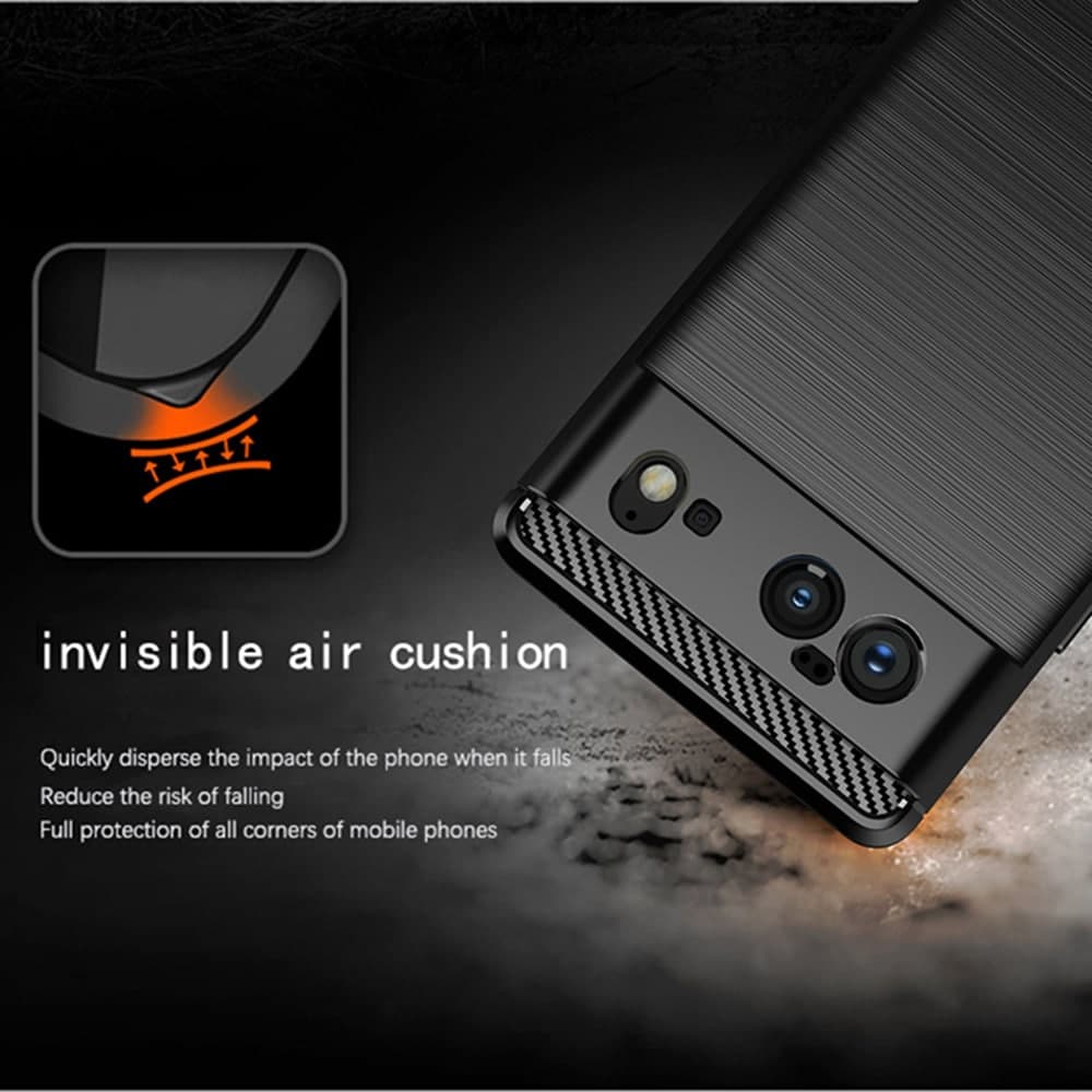 Techsuit Carbon Silicone - θήκη για Google Pixel 6 - Μαύρο 3