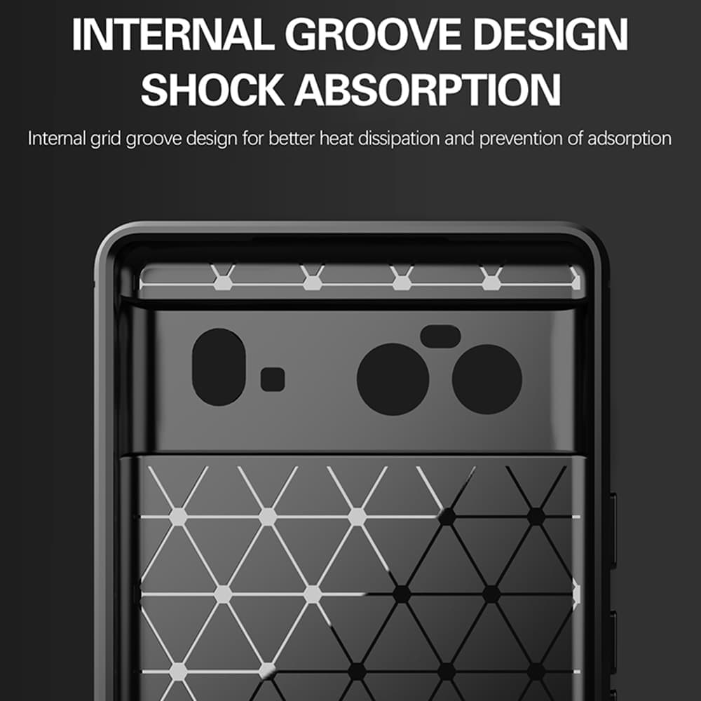 Techsuit Carbon Silicone - θήκη για Google Pixel 6 - Μαύρο 5