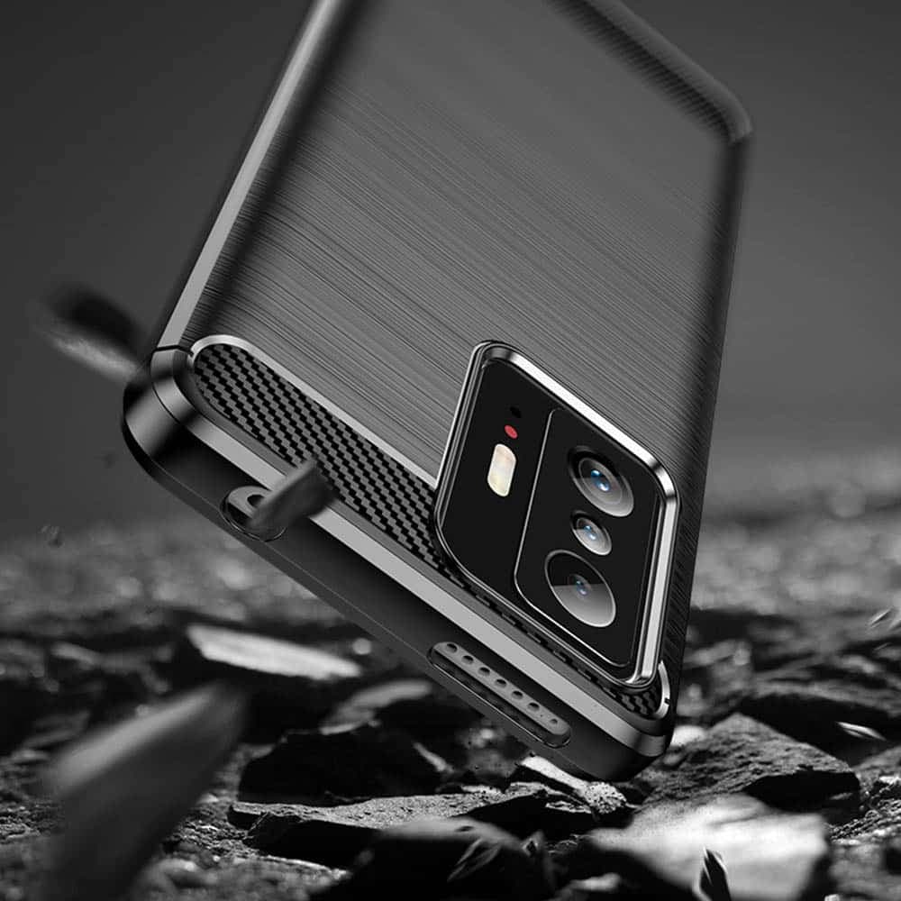 Techsuit Carbon Silicone - θήκη για Xiaomi 11T - Μαύρο 4