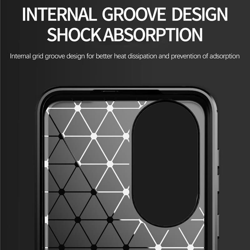 Techsuit Carbon Silicone - θήκη για Huawei P50 Pro - Μαύρο 5