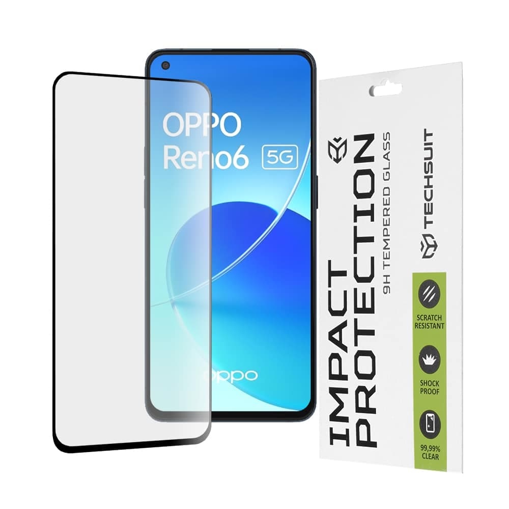 Techsuit - 111D Πλήρης Κάλυψη / Full Glue Γυαλί - Oppo Reno6 5G (Mediatek) - Μαύρο