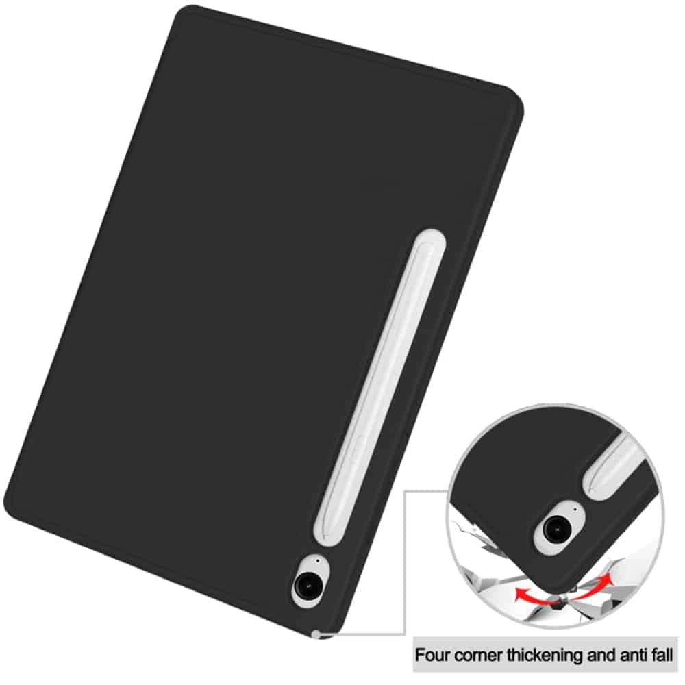 Techsuit - Flex Trifold (with Pencil Holder) - Samsung Galaxy Tab S9 / S9 FE / S10 FE - Black 2