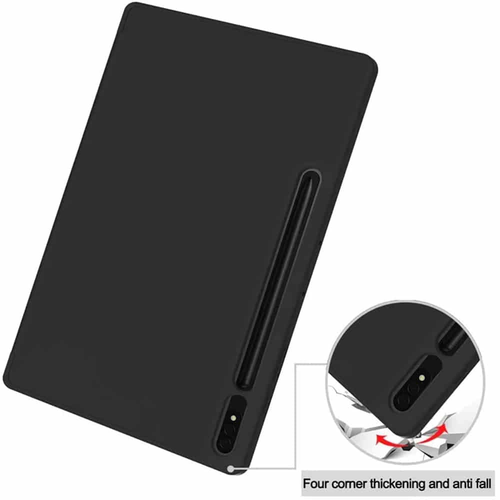 Techsuit - Flex Trifold (with Pencil Holder) - Samsung Galaxy Tab S7 Plus / S8 Plus - Black 3