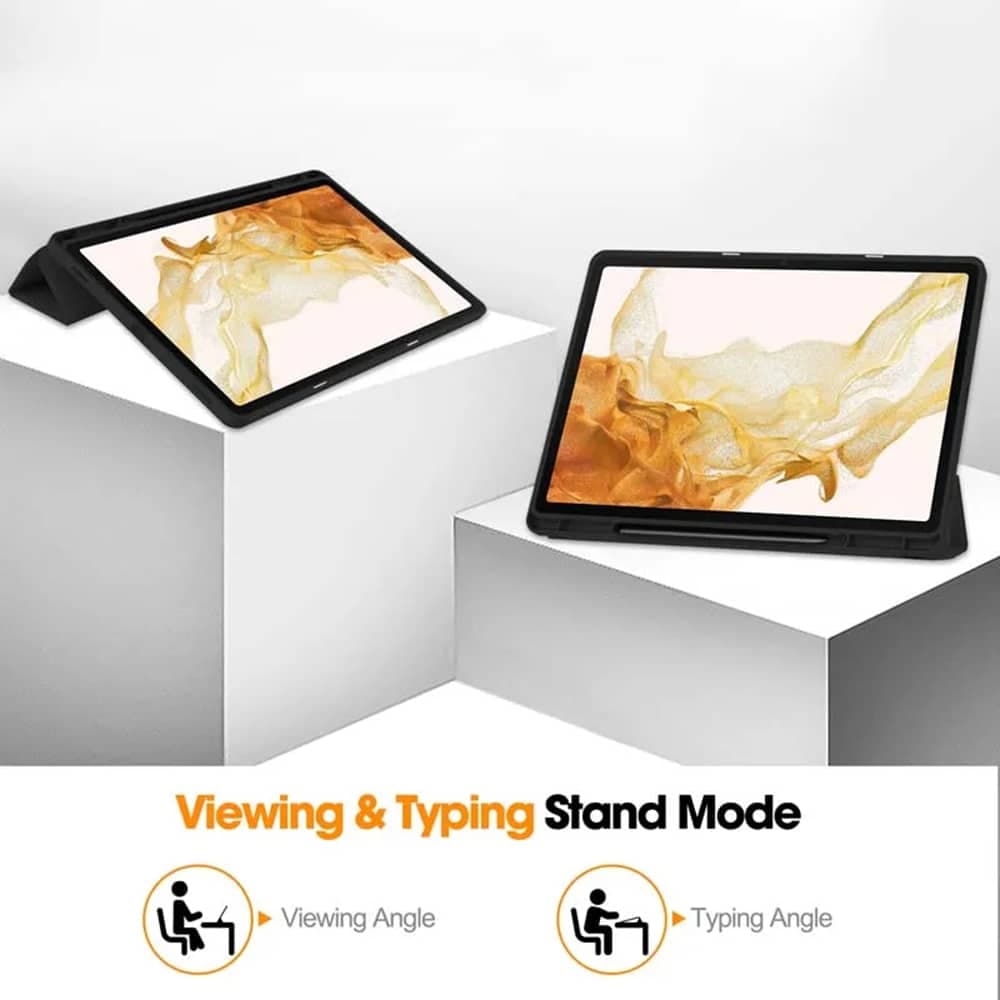 Techsuit - Flex Trifold (with Pencil Holder) - Samsung Galaxy Tab S7 FE - Black 5