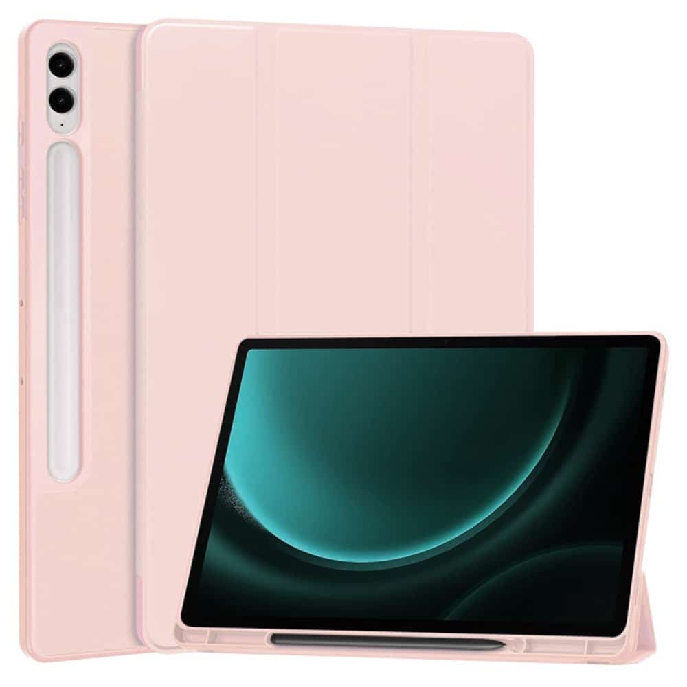 Techsuit - Flex Trifold (με θήκη για stylus) - Samsung Galaxy Tab S9 FE Plus - Ροζ