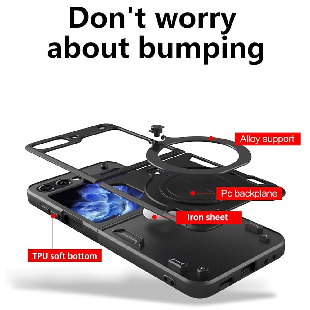 Techsuit CamGuard Pro - θήκη για Samsung Galaxy Z Flip5 - Μαύρο 2
