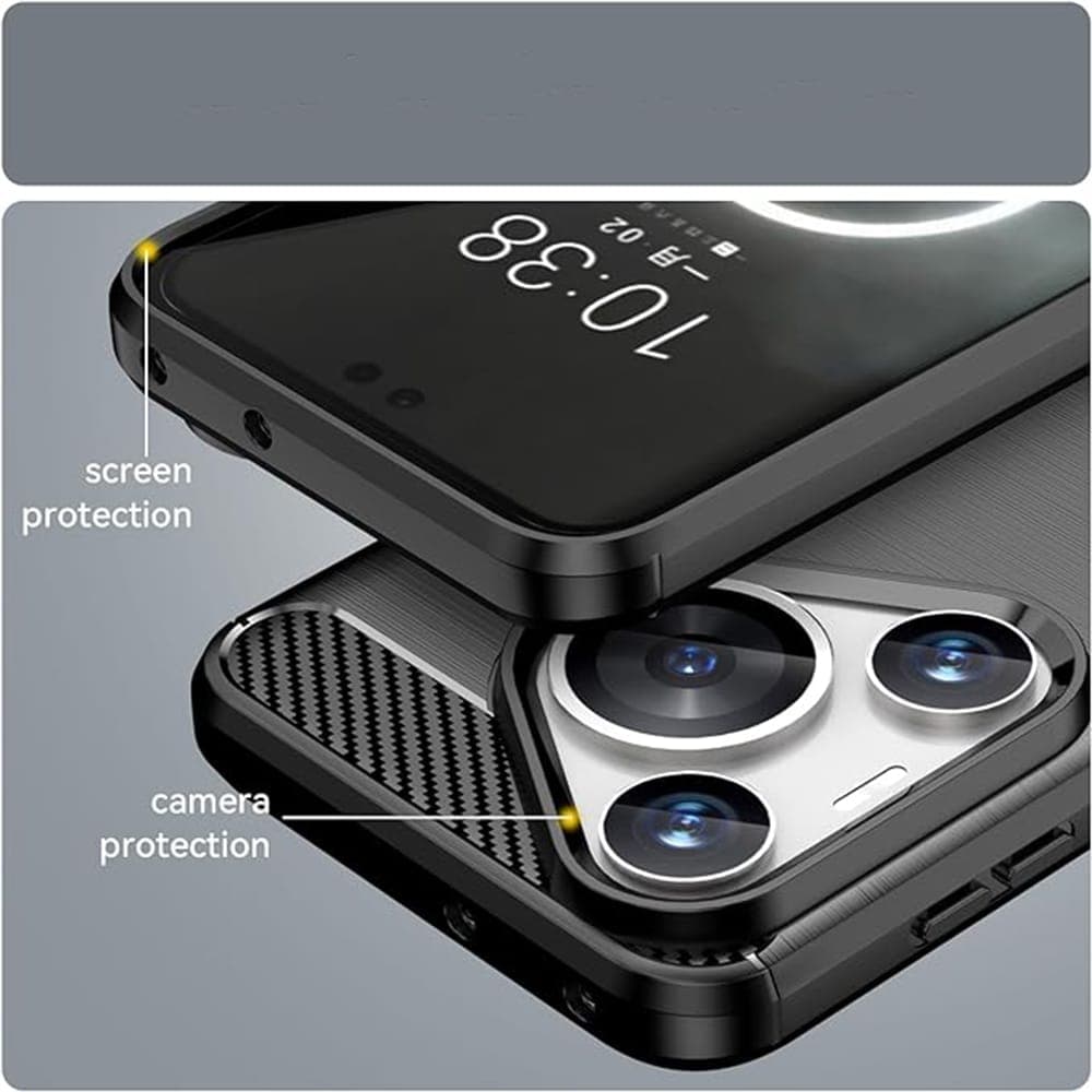 Techsuit Carbon Silicone - θήκη για Huawei Pura 70 - Μπλε 4