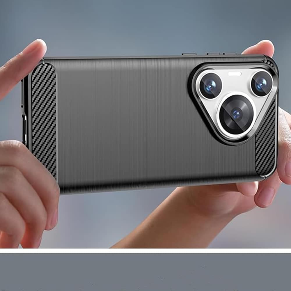 Techsuit Carbon Silicone - θήκη για Huawei Pura 70 - Μπλε 2