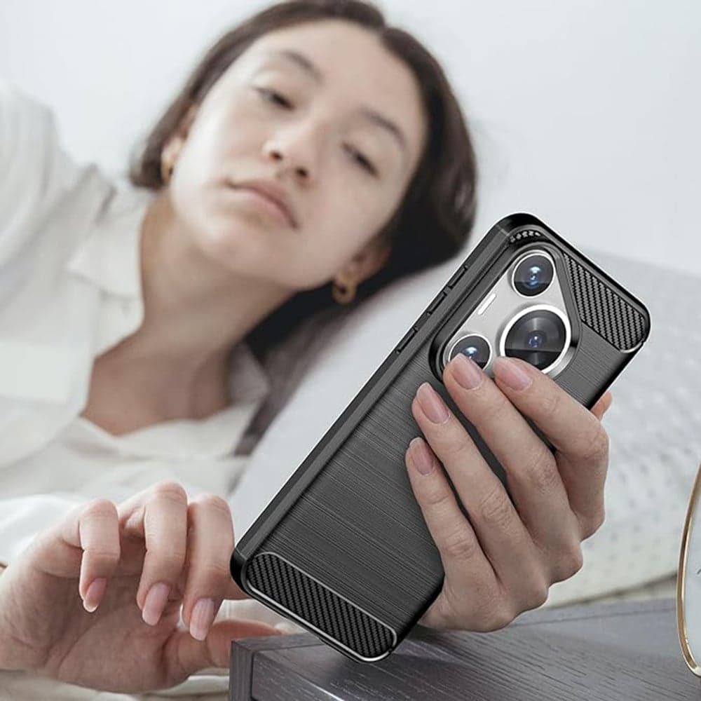 Techsuit Carbon Silicone - θήκη για Huawei Pura 70 - Μπλε 5