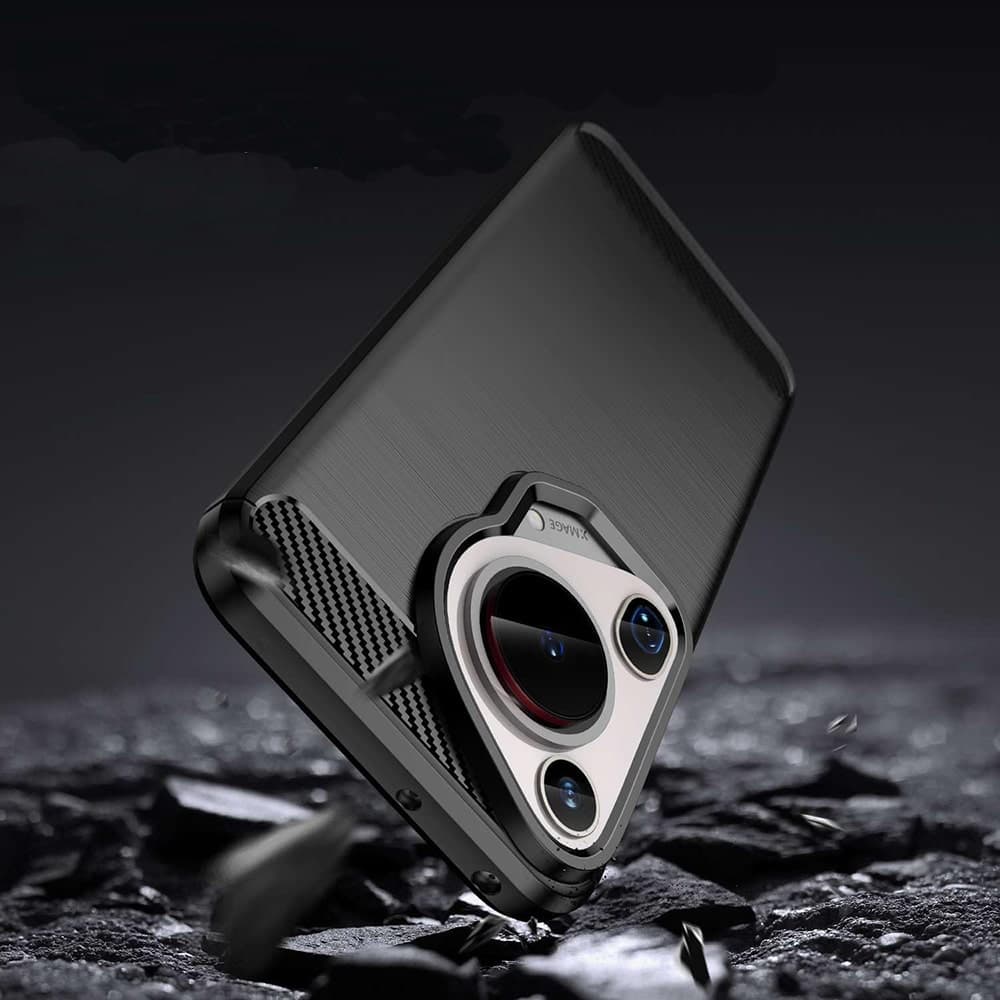 Techsuit Carbon Silicone - θήκη για Huawei Pura 70 Ultra - Μαύρο 3