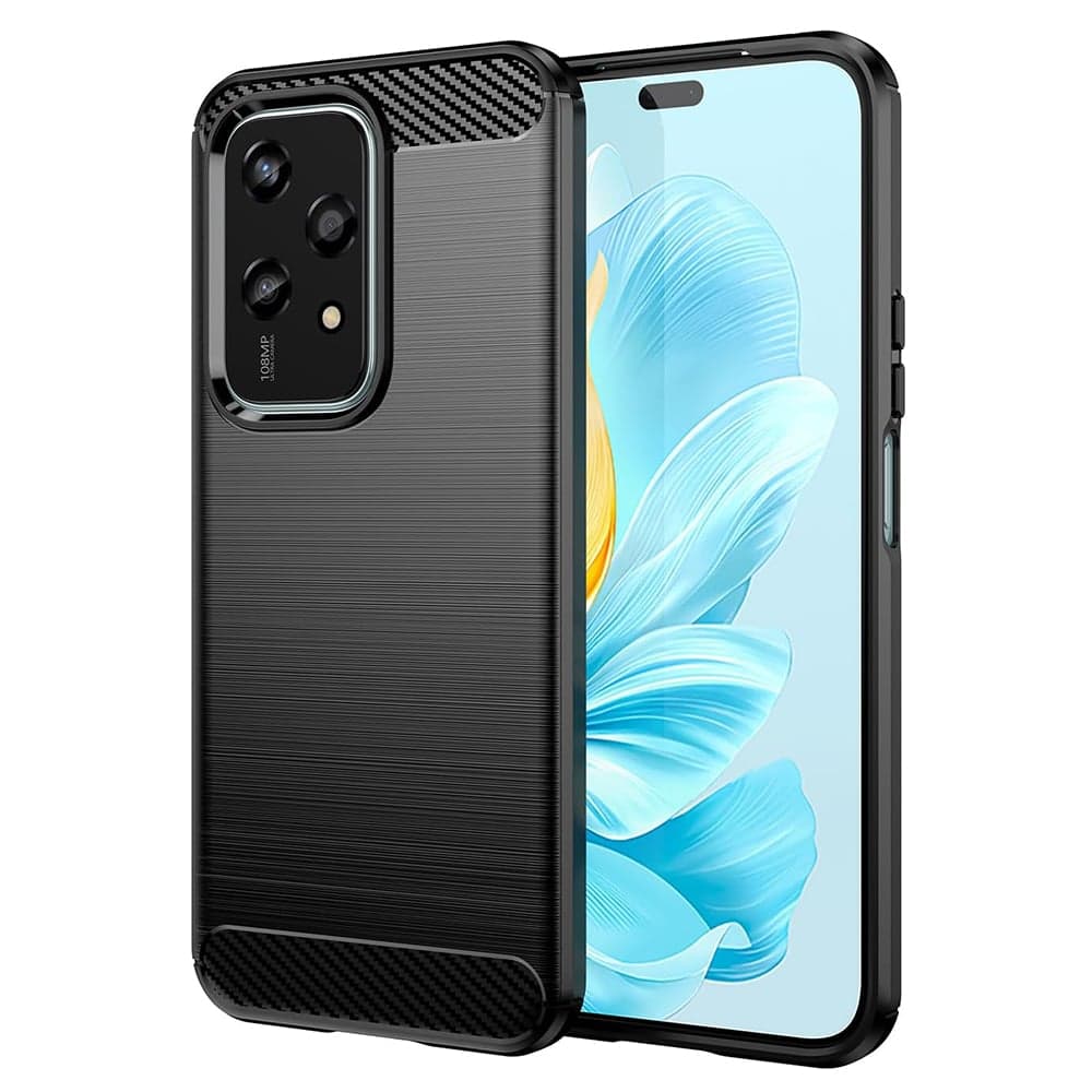Techsuit Carbon Silicone - θήκη για Honor 200 Lite - Μαύρο