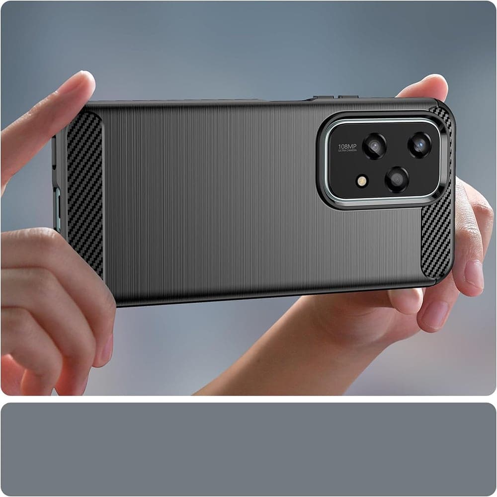 Techsuit Carbon Silicone - θήκη για Honor 200 Lite - Μαύρο 3