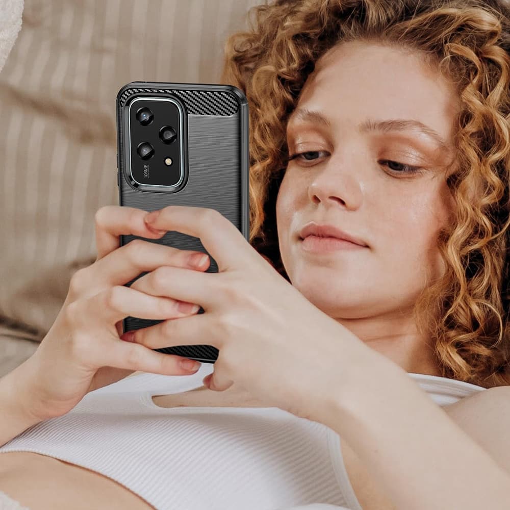 Techsuit Carbon Silicone - θήκη για Honor 200 Lite - Μπλε 6